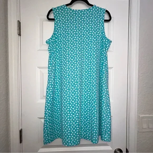Lulu-B Heart Print Sleeveless Tunic Swing A-Line Dress - Picture 10 of 11